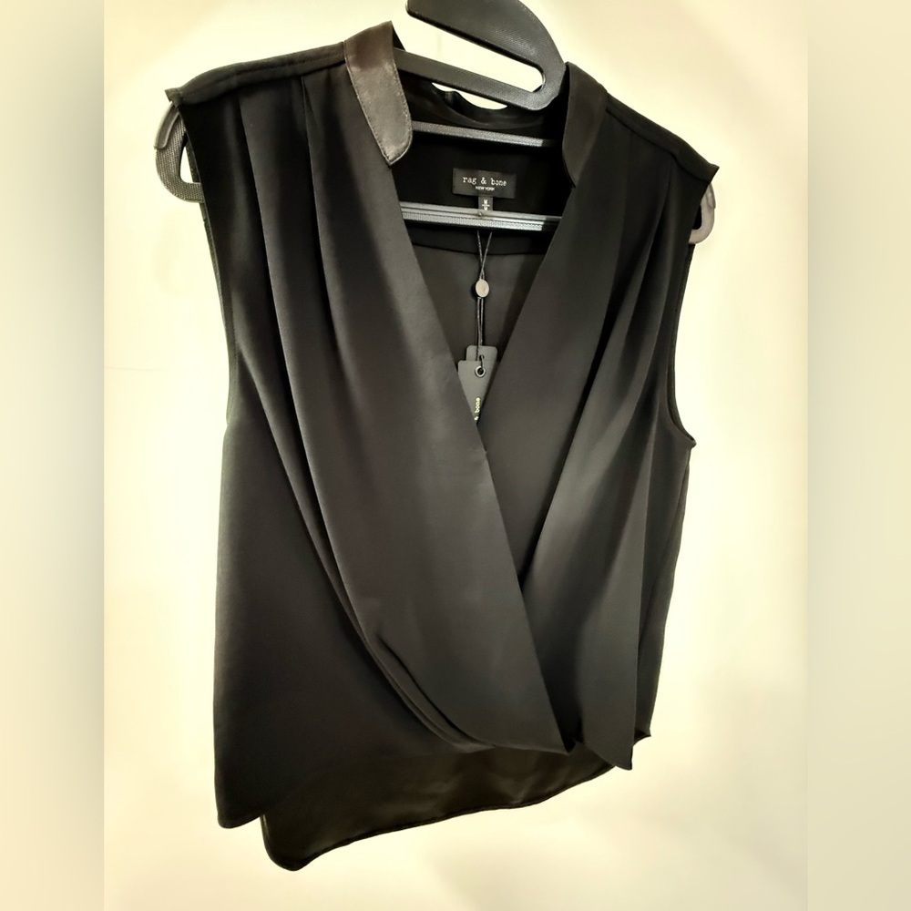 rag & bone Black Sleeveless Meredith Top